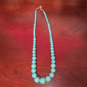 Faux Turquoise Beaded Necklace
